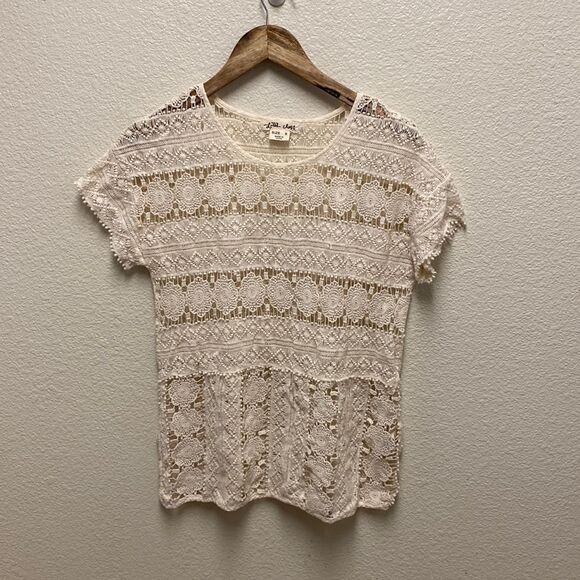 Anthropologie Lili's Closet Crochet Lace Top Small - Picture 1 of 6